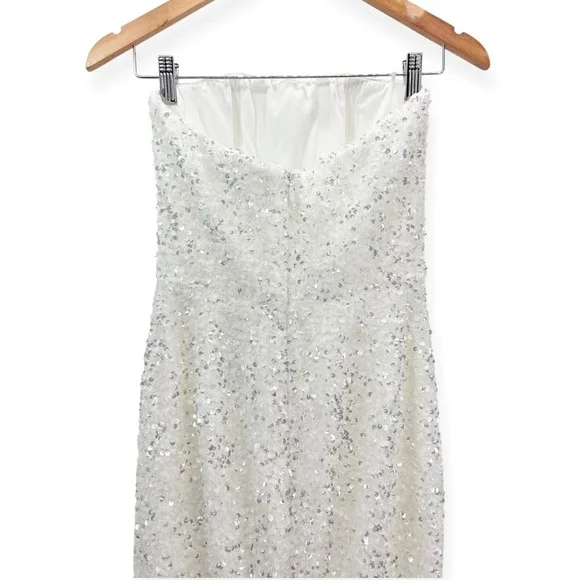 NWT Helsi Leslie Strapless Sequin Midi Dress White - Size Small -Retails $395 - Picture 11 of 16